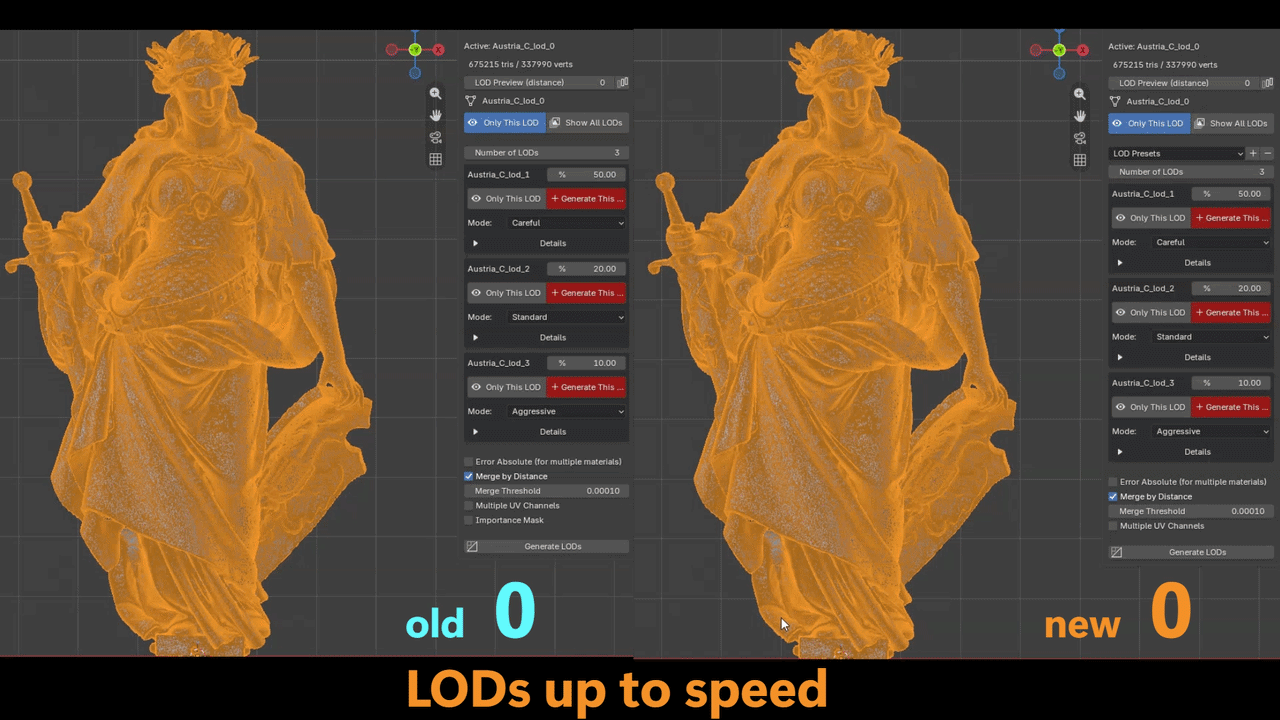 Fast LOD generation