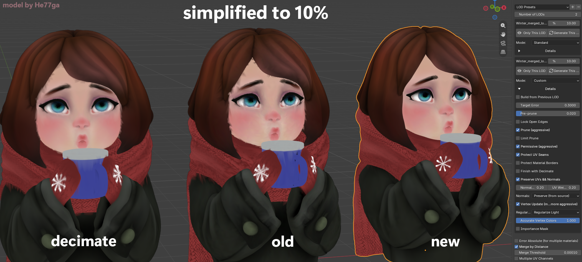 Accurate Vertex Colors